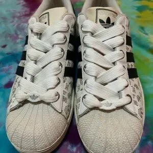 Adidas Superstar 35th anniversary White Sneakers with Black Stripes Adidas 35th Anniversary Superstar 1 Run DMC Size 7 RARE | eBay main image 3